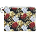 Roses Seamless Pattern Floral Canvas Cosmetic Bag (XXL)