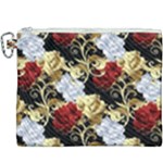 Roses Seamless Pattern Floral Canvas Cosmetic Bag (XXXL)