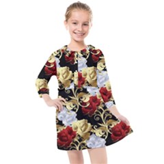 Kids  Quarter Sleeve Shirt Dress 