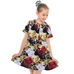 Kids  Short Sleeve Shirt Dress 