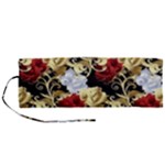 Roses Seamless Pattern Floral Roll Up Canvas Pencil Holder (M)