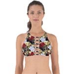 Roses Seamless Pattern Floral Perfectly Cut Out Bikini Top