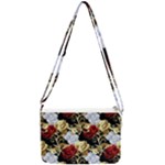 Roses Seamless Pattern Floral Double Gusset Crossbody Bag