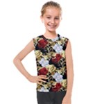 Roses Seamless Pattern Floral Kids  Mesh Tank Top