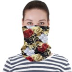 Roses Seamless Pattern Floral Face Seamless Bandana (Adult)