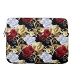 Roses Seamless Pattern Floral 14  Vertical Laptop Sleeve Case With Pocket