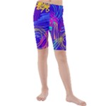 Seamless Vintage Pattern Retro 80s Or 90s Style Abstract Kids  Mid Length Swim Shorts