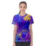 Seamless Vintage Pattern Retro 80s Or 90s Style Abstract Women s Sport Mesh T-Shirt