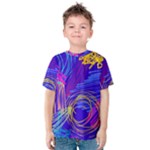 Seamless Vintage Pattern Retro 80s Or 90s Style Abstract Kids  Cotton T-Shirt