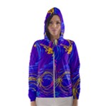 Seamless Vintage Pattern Retro 80s Or 90s Style Abstract Women s Hooded Windbreaker