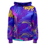 Seamless Vintage Pattern Retro 80s Or 90s Style Abstract Women s Pullover Hoodie