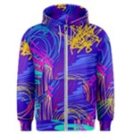 Seamless Vintage Pattern Retro 80s Or 90s Style Abstract Men s Zipper Hoodie