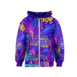 Seamless Vintage Pattern Retro 80s Or 90s Style Abstract Kids  Zipper Hoodie