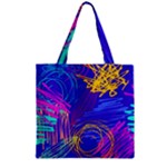 Seamless Vintage Pattern Retro 80s Or 90s Style Abstract Zipper Grocery Tote Bag