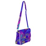 Seamless Vintage Pattern Retro 80s Or 90s Style Abstract Shoulder Bag with Back Zipper