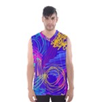 Seamless Vintage Pattern Retro 80s Or 90s Style Abstract Men s Basketball Tank Top