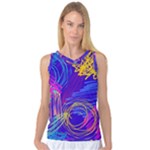 Seamless Vintage Pattern Retro 80s Or 90s Style Abstract Women s Basketball Tank Top