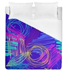 Seamless Vintage Pattern Retro 80s Or 90s Style Abstract Duvet Cover (Queen Size)