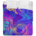 Seamless Vintage Pattern Retro 80s Or 90s Style Abstract Duvet Cover Double Side (California King Size)