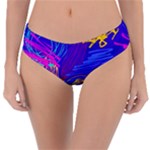 Seamless Vintage Pattern Retro 80s Or 90s Style Abstract Reversible Classic Bikini Bottoms