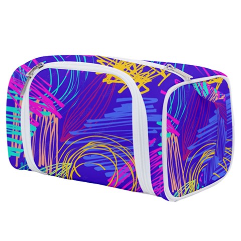 Seamless Vintage Pattern Retro 80s Or 90s Style Abstract Toiletries Pouch from ArtsNow.com