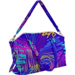 Seamless Vintage Pattern Retro 80s Or 90s Style Abstract Canvas Crossbody Bag