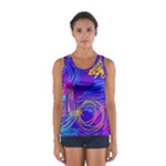 Seamless Vintage Pattern Retro 80s Or 90s Style Abstract Sport Tank Top 