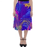 Seamless Vintage Pattern Retro 80s Or 90s Style Abstract Classic Midi Skirt