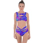 Seamless Vintage Pattern Retro 80s Or 90s Style Abstract Bandaged Up Bikini Set 