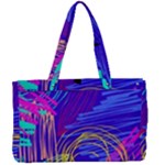 Seamless Vintage Pattern Retro 80s Or 90s Style Abstract Canvas Work Bag