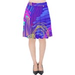 Seamless Vintage Pattern Retro 80s Or 90s Style Abstract Velvet High Waist Skirt