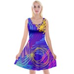 Seamless Vintage Pattern Retro 80s Or 90s Style Abstract Reversible Velvet Sleeveless Dress