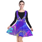 Seamless Vintage Pattern Retro 80s Or 90s Style Abstract Plunge Pinafore Dress