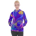 Seamless Vintage Pattern Retro 80s Or 90s Style Abstract Women s Hooded Pullover