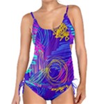 Seamless Vintage Pattern Retro 80s Or 90s Style Abstract Tankini Set