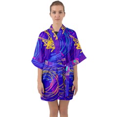 Half Sleeve Satin Kimono  