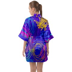 Half Sleeve Satin Kimono  