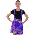 Seamless Vintage Pattern Retro 80s Or 90s Style Abstract Velvet Suspender Skater Skirt