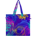 Seamless Vintage Pattern Retro 80s Or 90s Style Abstract Canvas Travel Bag