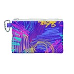 Seamless Vintage Pattern Retro 80s Or 90s Style Abstract Canvas Cosmetic Bag (Medium)