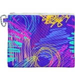 Seamless Vintage Pattern Retro 80s Or 90s Style Abstract Canvas Cosmetic Bag (XXXL)