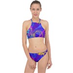 Seamless Vintage Pattern Retro 80s Or 90s Style Abstract Halter Bikini Set