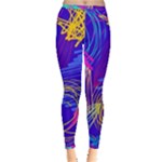 Seamless Vintage Pattern Retro 80s Or 90s Style Abstract Inside Out Leggings