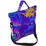 Seamless Vintage Pattern Retro 80s Or 90s Style Abstract Fold Over Handle Tote Bag