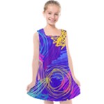 Seamless Vintage Pattern Retro 80s Or 90s Style Abstract Kids  Cross Back Dress