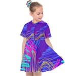 Seamless Vintage Pattern Retro 80s Or 90s Style Abstract Kids  Sailor Dress