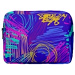 Seamless Vintage Pattern Retro 80s Or 90s Style Abstract Make Up Pouch (Large)