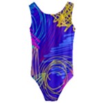 Seamless Vintage Pattern Retro 80s Or 90s Style Abstract Kids  Cut-Out Back One Piece Swimsuit