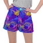 Seamless Vintage Pattern Retro 80s Or 90s Style Abstract Women s Ripstop Shorts