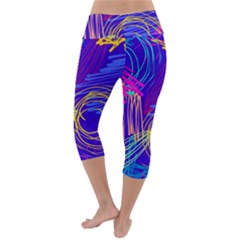 Lightweight Velour Capri Yoga Leggings 